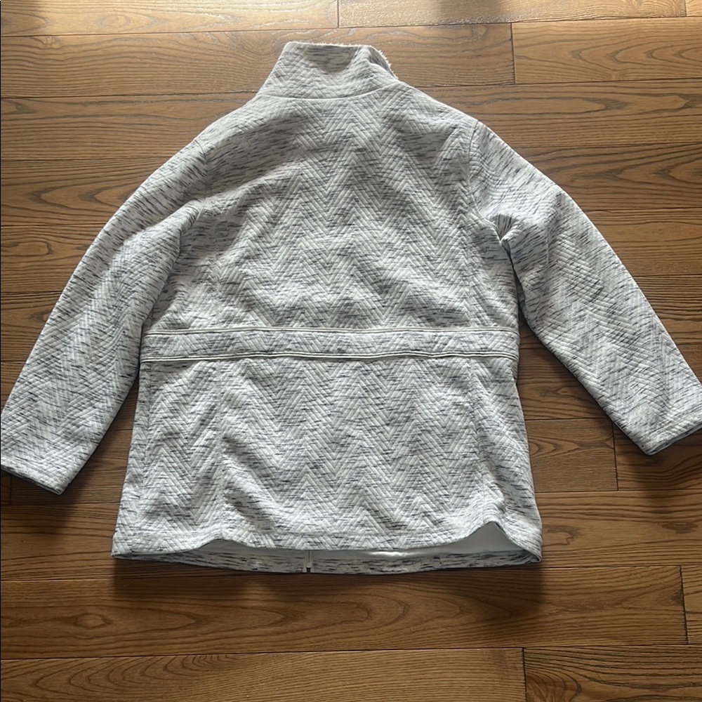 Talbots Gray Chevron Puffer Jacket - image 5